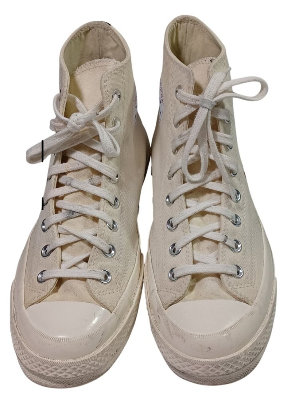 CDG CONVERSE X COMME DES GARCONS PLAY Heart Hi Sneaker 150205C - White 9 US Men - Picture 6 of 9